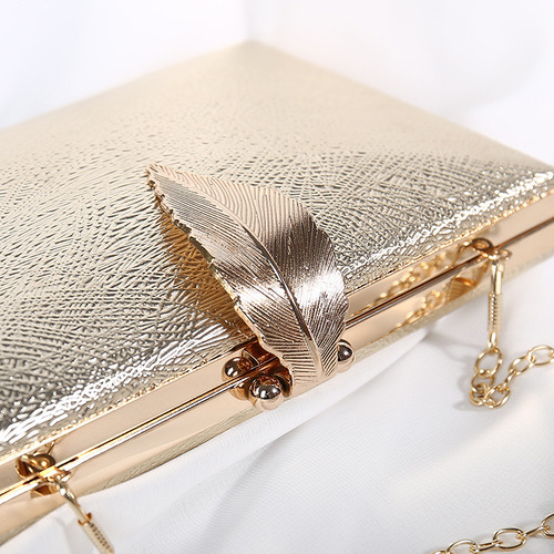 New factory direct sales women's bag dinner bag cross-body women's small bag banquet clutch bag leaf chain small square bag