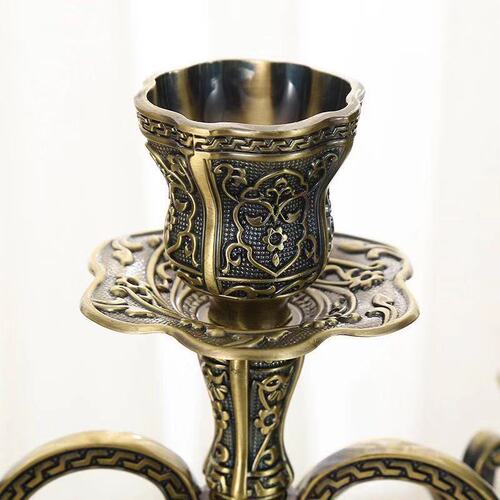 European Turkish pattern five-head candle holder, three-head candle holder, single-head candle holder, wedding candle holder