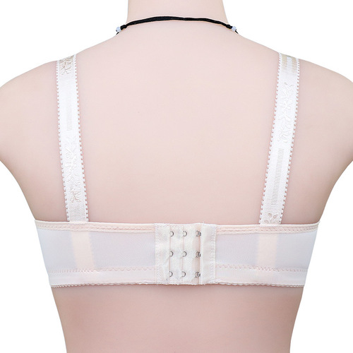 New breathable lace underwear women's simple and comfortable middle-aged bras Large size underwear without wire