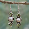 Retro earrings from pearl, European style