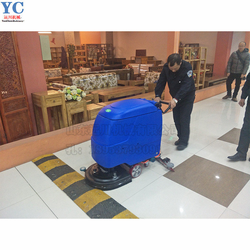 350型全自动洗地机 商场 医院 高铁手推式站洗刷吸一体洗地机