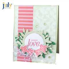 scrapbook DIY刀模碳鋼刀模刀模印章款壓花刀模切割模版花環賀卡