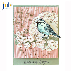 scrapbook DIY刀模碳鋼刀模印章款壓花刀模切割模版小鳥樹木玩耍