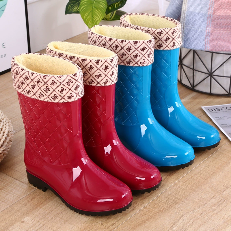 Новые мужские резиновые сапоги-ботфорты Shanghai Erxiang Ms. Medium Low Tube Fashion Rain Boots Khaki PVC Rain Radies Anti-acid - Alkali Water Shoes 839
