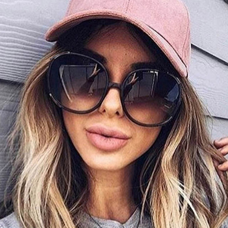 AliExpress round large frame sunglasses 2020 new European and American sunglasses street driving 5229 sunglasses