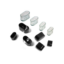 PVC软胶透明椭圆方管外套耐磨防滑圆管帽桌椅凳子脚套静音保护套