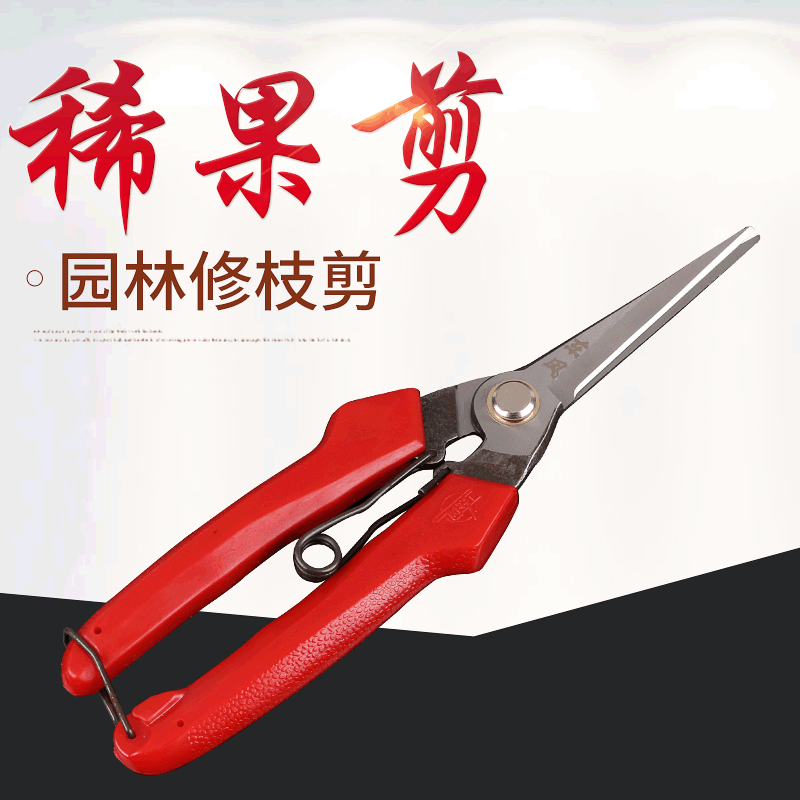 供应东风牌园林稀果剪 批发直角红色园林园艺果枝修枝稀果剪园林