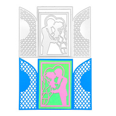 scrapbook DIY刀模碳鋼刀模兒童DIY壓花刀模切割版結婚現場