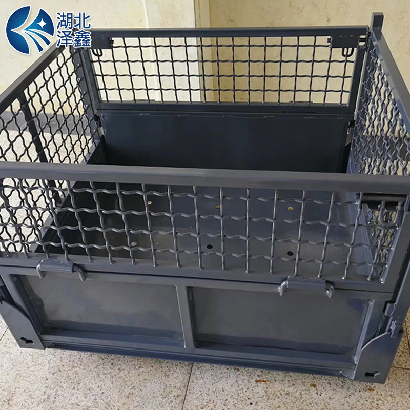 现货批发金属周转箱厂家 可定带盖铁皮周转箱立体库金属周转箱