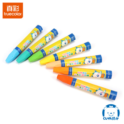 True color 24-color oil pastels for children and young children painting color pens students art painting crayons easy to color oil pastels