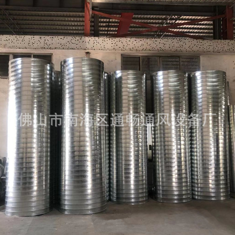 排气镀锌管道送风换气排风管白铁皮螺旋风管加长圆形通风管接头