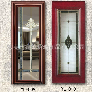 欧美式风格彩色镶嵌玻璃门窗加工定做 承接外贸出口玻璃工程项目