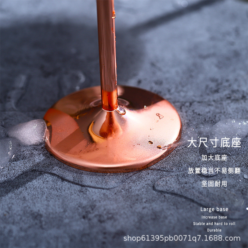 Copa de champán de acero inoxidable copa de vino cóctel vidrio creativo de metal copa de vino bar restaurante copa de oro rosa