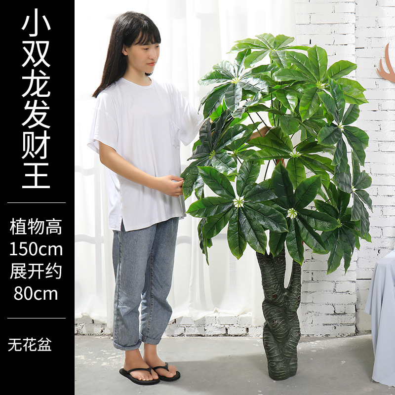 Planta artificial de interior – maceta decorativa con ave del paraíso, árbol viajero y bonsái falso