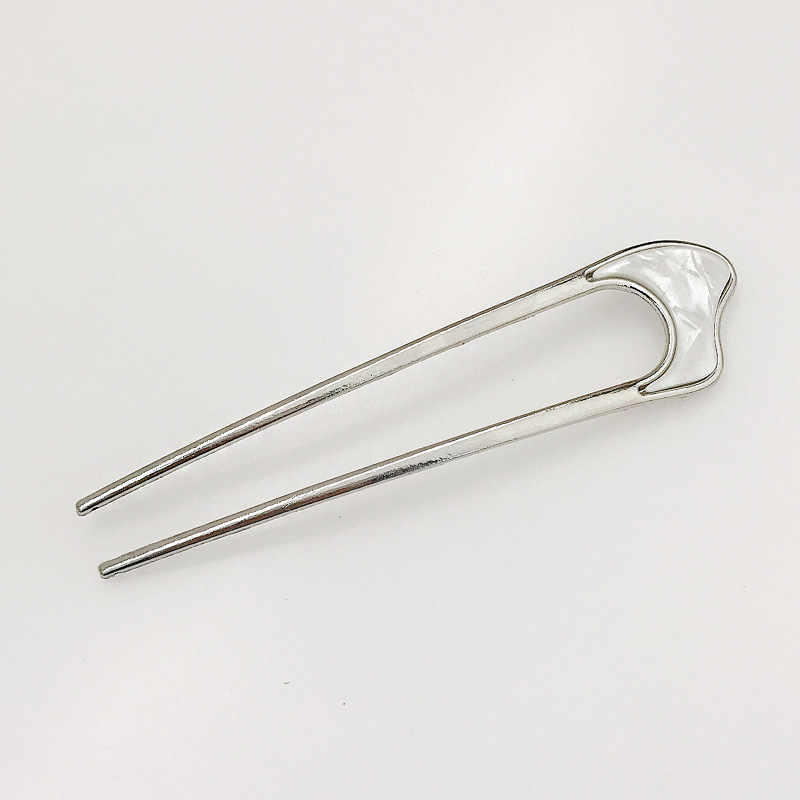 510 нерегулярная булочка для волос серебряный цвет