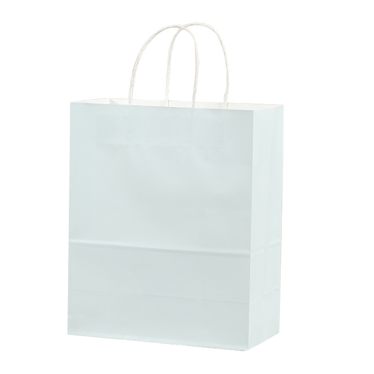 Publicidad bolsa de papel Kraft en stock bolso para llevar leche té bolso de compras logotipo impreso Universal color caramelo
