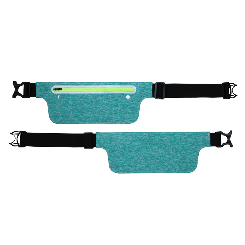 Fitness deportes al aire libre de ajuste ajustado ultra-Delgado bolso de la cintura de nylon lycra impermeable bloqueo automático reflectante cremallera corriendo pequeña bolsa de la cintura