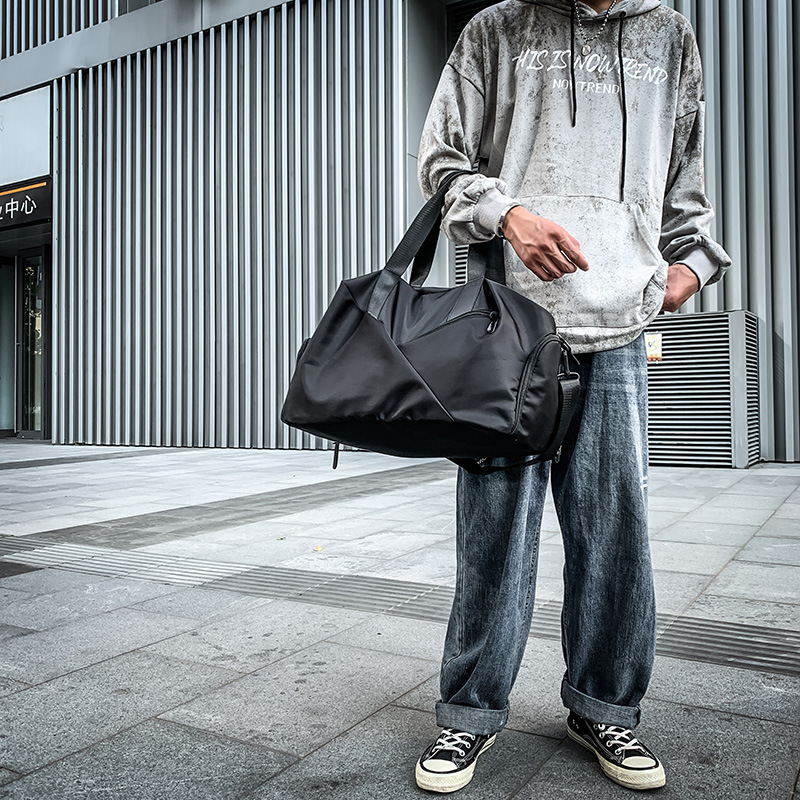 Bolsa de viaje portátil de gran capacidad bolsa de equipaje de corta distancia bolsa de viaje ligero de los hombres bolsa de viaje de separación húmeda y seca