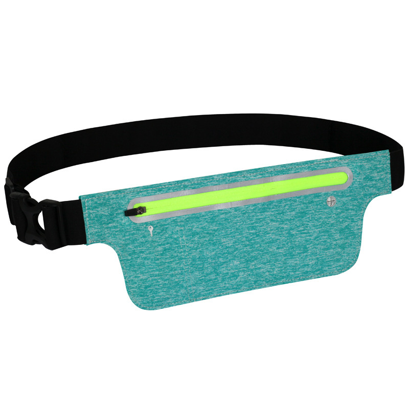 Fitness deportes al aire libre de ajuste ajustado ultra-Delgado bolso de la cintura de nylon lycra impermeable bloqueo automático reflectante cremallera corriendo pequeña bolsa de la cintura