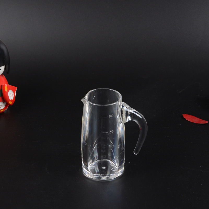 Vino de acrílico separador de vino de plástico jarra de vino blanco transparente mango vino olla con escala de fábrica al por mayor