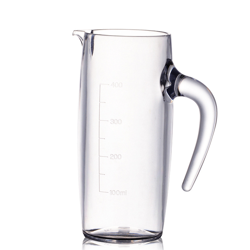 Vino de acrílico separador de vino de plástico jarra de vino blanco transparente mango vino olla con escala de fábrica al por mayor