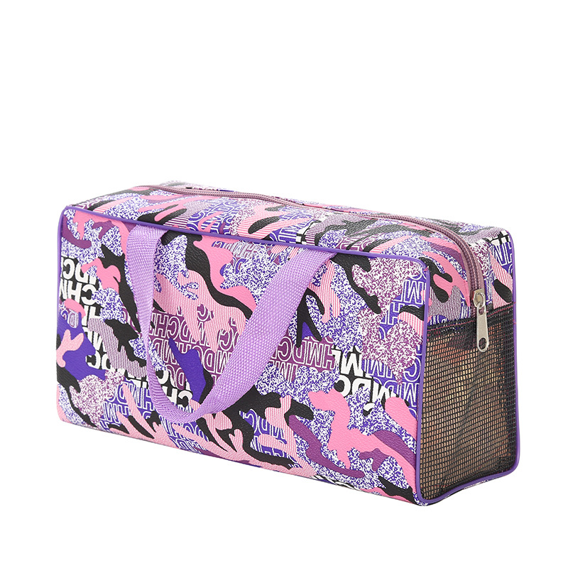 Retro de gran capacidad de camuflaje bolsa cuadrada de almacenamiento de cilindro bolsa de lavado de hombres y mujeres viajes al aire libre Plaza pequeña bolsa de baño suministro directo