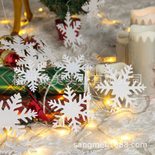 3D three-dimensional snowflake hanging string Christmas decoration props snowflake scene matching window layout shopping mall dress