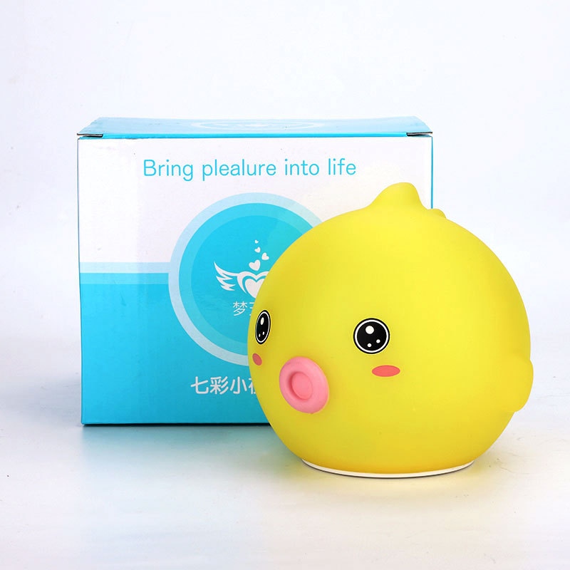 卡通LED节能硅胶婴儿小夜灯usb充电式创意感应七彩拍拍灯现货批发|ms