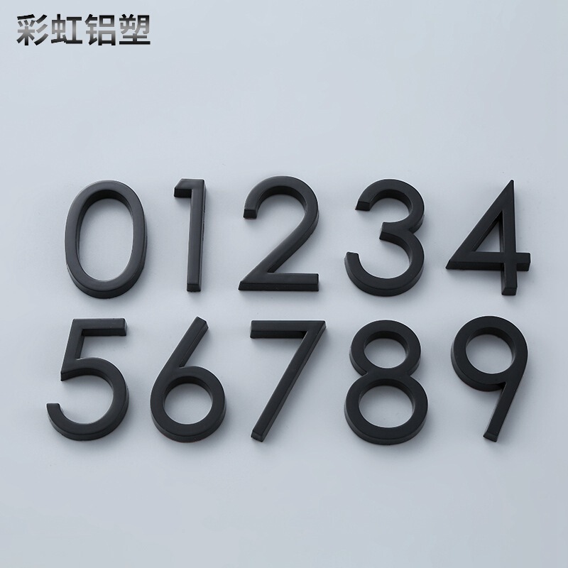 3D three-dimensional word number plate household digital door number Hotel number plate wall sticker door plate metal digital sign