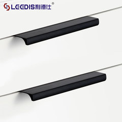 Factory direct sale drawer cabinet door edge banding handle minimalist hidden black brushed handle cabinet wardrobe high-end handle