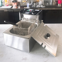 旭茂西厨商用电炸炉单缸油炸机麻花薯条机炸鸡炉跨境货源地摊摆摊