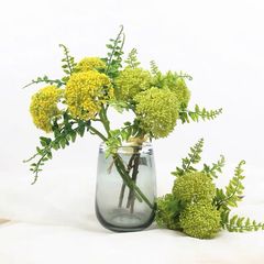 美式田園仿真花小丁果燕麥果植物客廳餐桌茶几裝飾綠植塑料假花