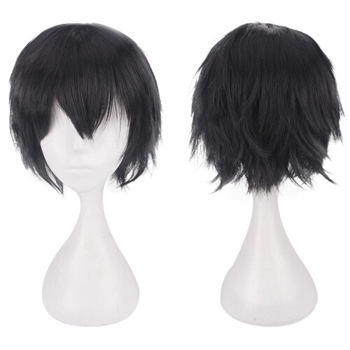 Wig cos reversed COS short hair 30cm black cosplay smoke pink student fake hair manufacturer wholesale cross-border