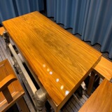 Африканский тик сплошной древесина Большая доска современная минималистская платформа крупного класса из красного дерева Оригинальный деревянный обеденный стол Bahua Big Board Spot