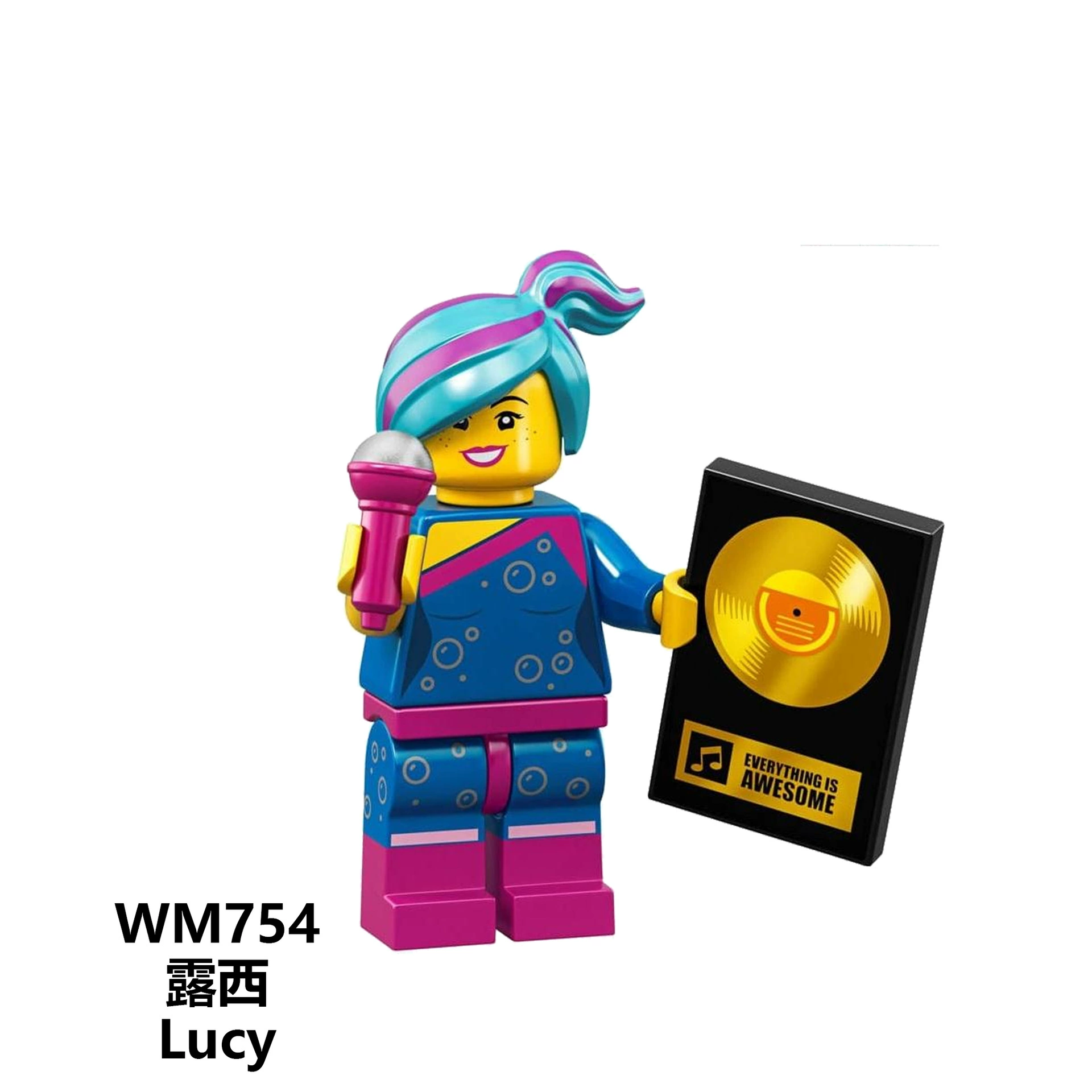 WM 753-756 Хула DJ Люси Сладкая Сердце Рэп Женский мультяшный собранный конструктор детская игрушка WM6067