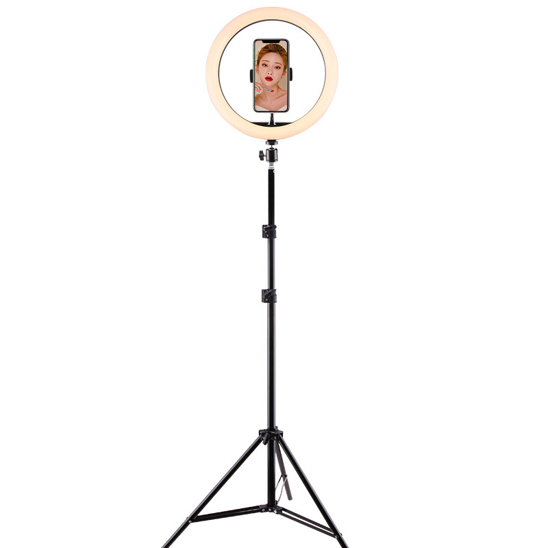 Mobile Live llenar luz traje selfie soporte trípode ancla belleza luz transfronteriza anillo de 12 pulgadas luz de iluminación