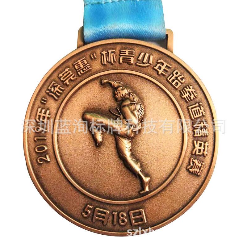 高档金属锌合金标牌 电镀卡通兔子奖牌 马拉松年会运动会奖牌
