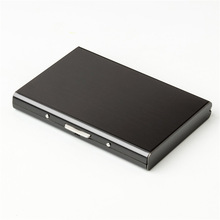 倬青钛金黑不锈钢卡夹RFID信用卡盒黑色银行卡盒金属卡包