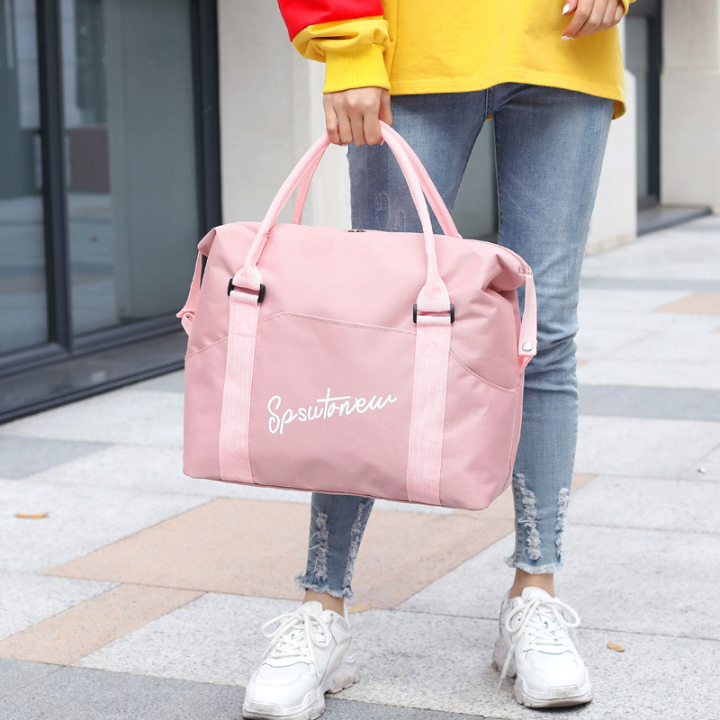 Internet celebridad bolsa de viaje de las mujeres portátil de gran capacidad bolsa de equipaje ligero mochila de corta distancia viaje de negocios esperando bolsa de fitness