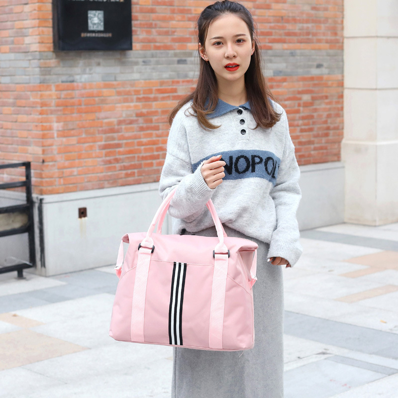 Internet celebridad bolsa de viaje de las mujeres portátil de gran capacidad bolsa de equipaje ligero mochila de corta distancia viaje de negocios esperando bolsa de fitness