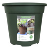 Breathable plastic flowerpot for growing plants, second generation