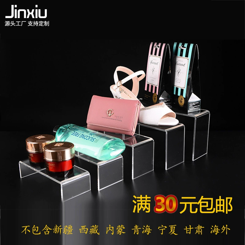 Прозрачный акриловый держатель для обуви Стеллаж для обуви Реквизит для окон Кронштейн для ювелирных изделий U-образная витрина