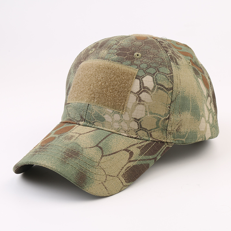 Los aficionados militares al aire libre Python gorra de béisbol de los hombres de camuflaje táctico sombrero deportivo Velcro casquillo enarbolado de una sola pieza de entrega al por mayor