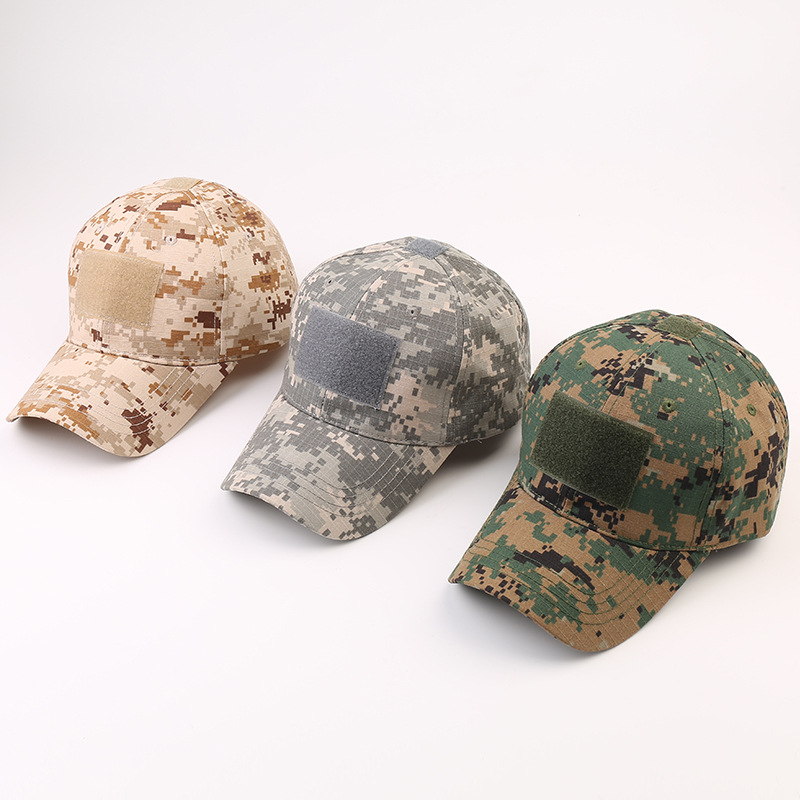Los aficionados militares al aire libre Python gorra de béisbol de los hombres de camuflaje táctico sombrero deportivo Velcro casquillo enarbolado de una sola pieza de entrega al por mayor