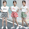 Summer set, shorts, children's clothing, western style, suitable for teen