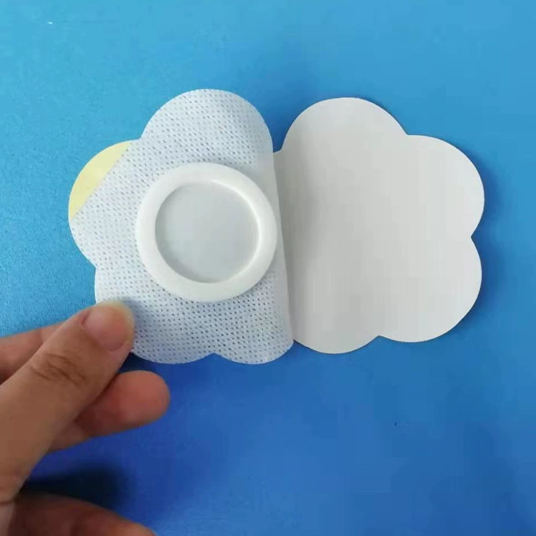 Нетканая ткань со специями в форме лепестка в форме трехвольтового пупка Sanjiu акупунктурная точка пустая гипсовая пустая наклейка дышащая клейкая наклейка