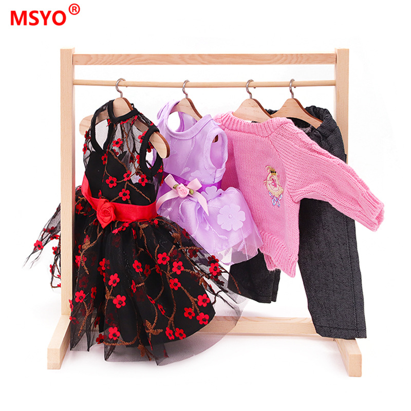 Muñeca armario juguete percha de madera American Girl/bjd/xafu/renacido/20cmEXO muñeca Accesorios