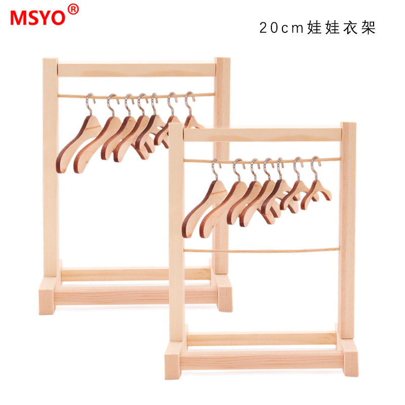 Muñeca armario juguete percha de madera American Girl/bjd/xafu/renacido/20cmEXO muñeca Accesorios