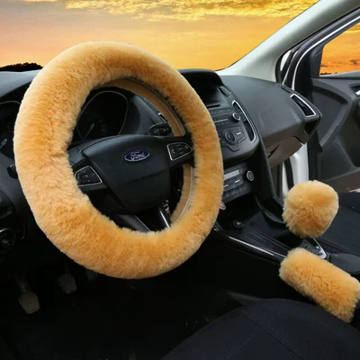 Steering wheel cover: plush steering wheel cover