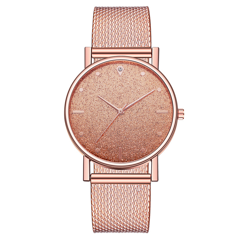 Fábrica al por mayor de comercio exterior Venta caliente banda de silicona reloj de cuarzo estrellado de las mujeres reloj de moda casual de negocios de moda